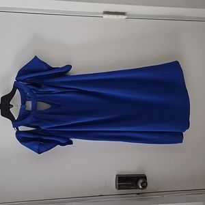 Size 1X blue mini dress by lily rose.